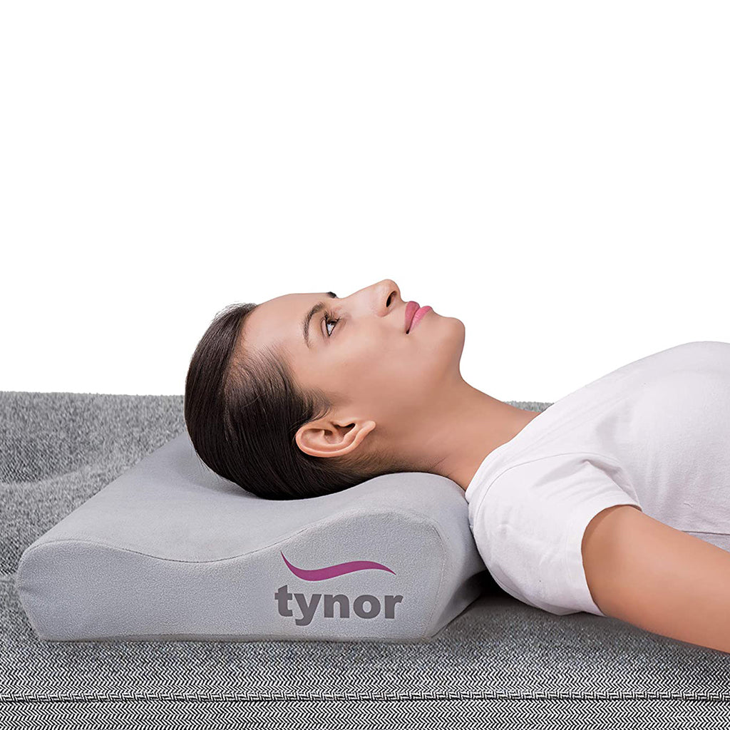 [B19UBZ-UNI-CNT-C-PILW] Tynor Contoured Cervical Pillow B19 | Twin Height Orthopaedic Pillow