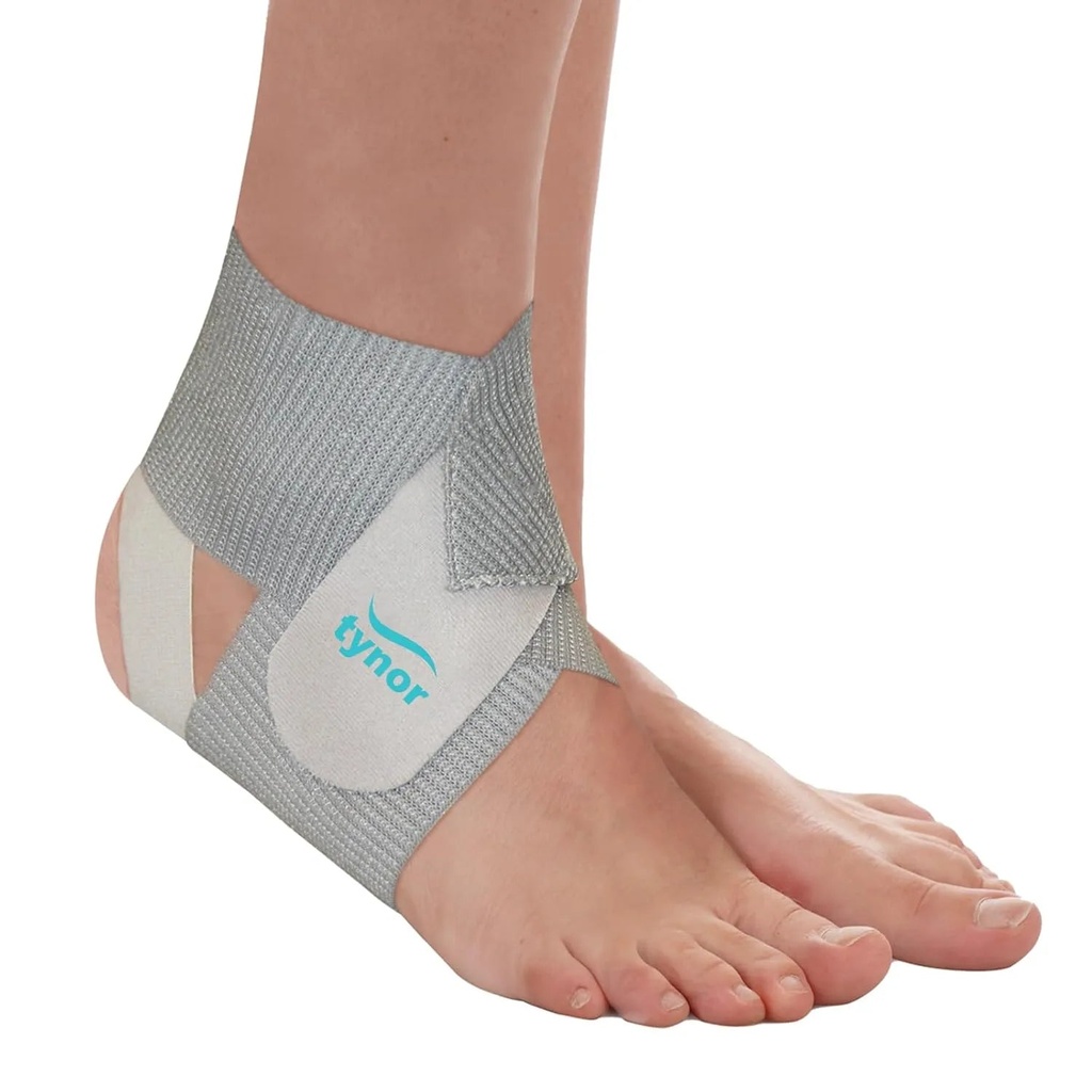 [D57-UNI-ANKLE-WRAP-SLEEK] Tynor Ankle Wrap Sleek Elastic D57 | Wrap-Around Ankle Compression